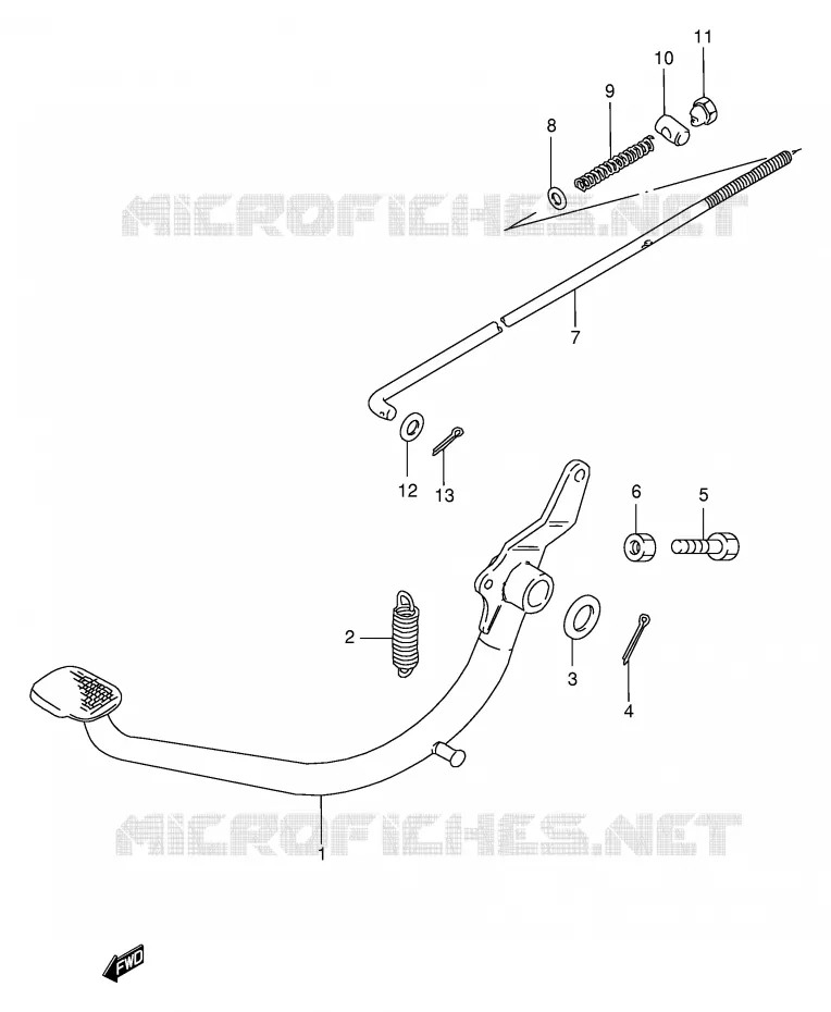 REAR BRAKE Suzuki MOTO 250 GN 1996  GN250T(E2)