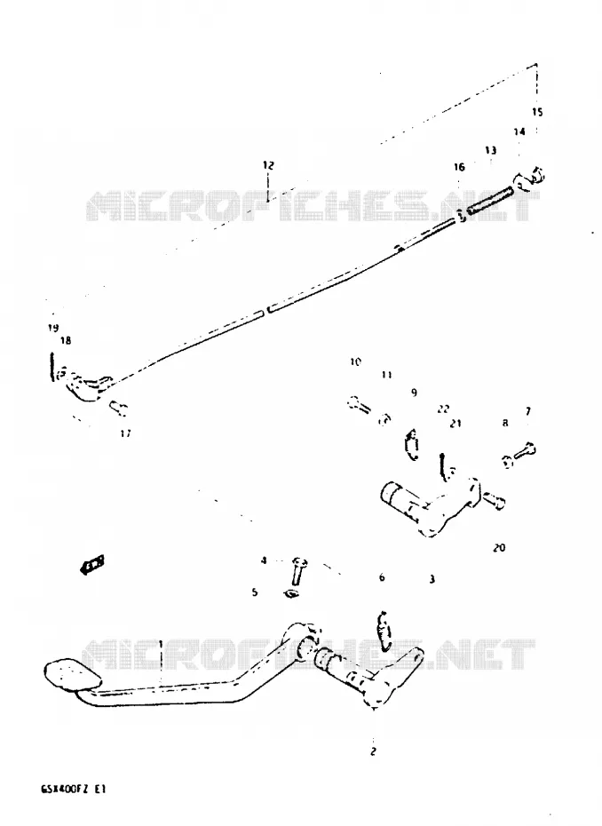 REAR BRAKE Suzuki MOTO 400 GSX 1982  GSX400FZ(X/Z)