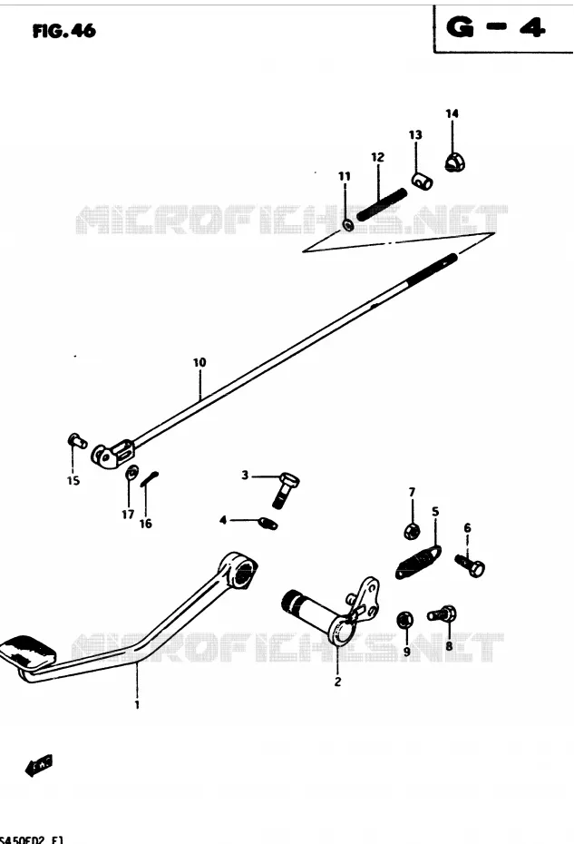 REAR BRAKE Suzuki MOTO 450 GS 1982  GS4502(2/Z/D)