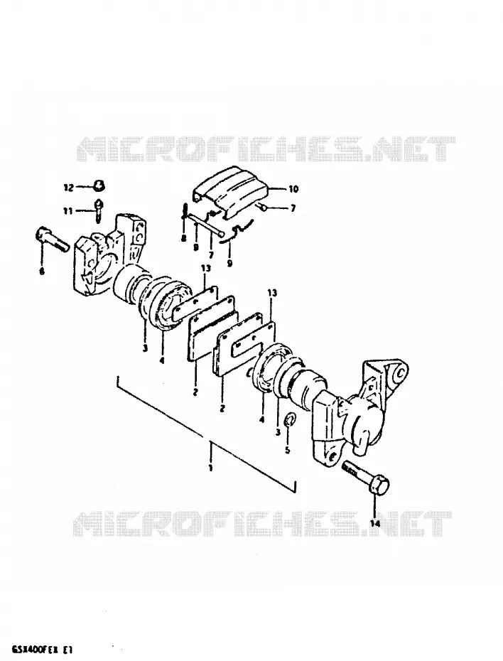 REAR CALIPER (E2, E22) Suzuki MOTO 400 GSX 1981  GSX400FEX