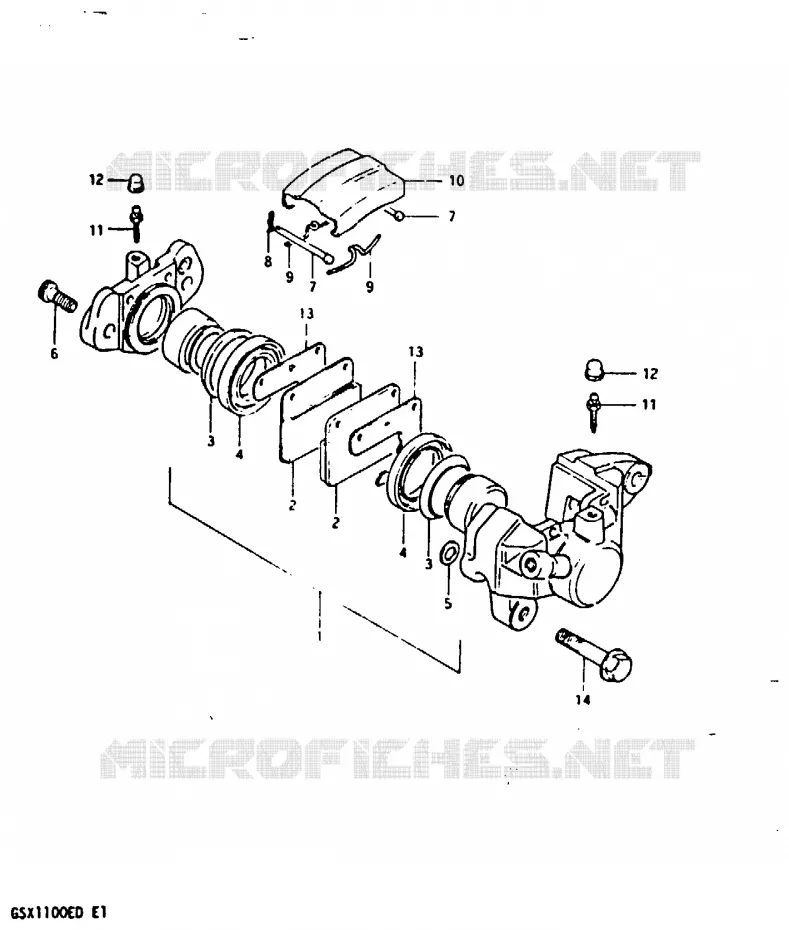 REAR CALIPERS Suzuki MOTO 1100 GSX 1982  GSX1100Z(Z/D)