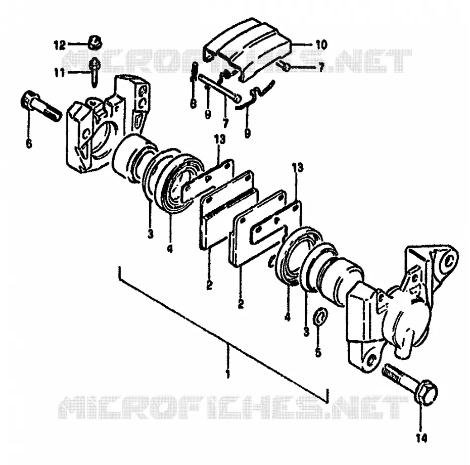 REAR CALIPERS Suzuki MOTO 550 GS 1981  GS550MX(X/Z)