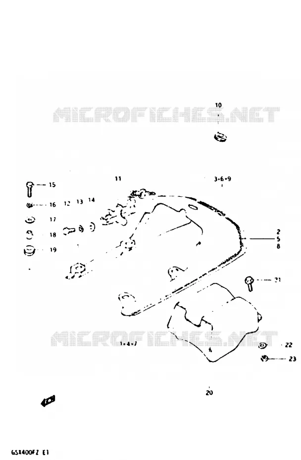 REAR FAIRING - SEAT COWL (MODEL X) Suzuki MOTO 400 GSX 1981  GSX400FX(X/Z)