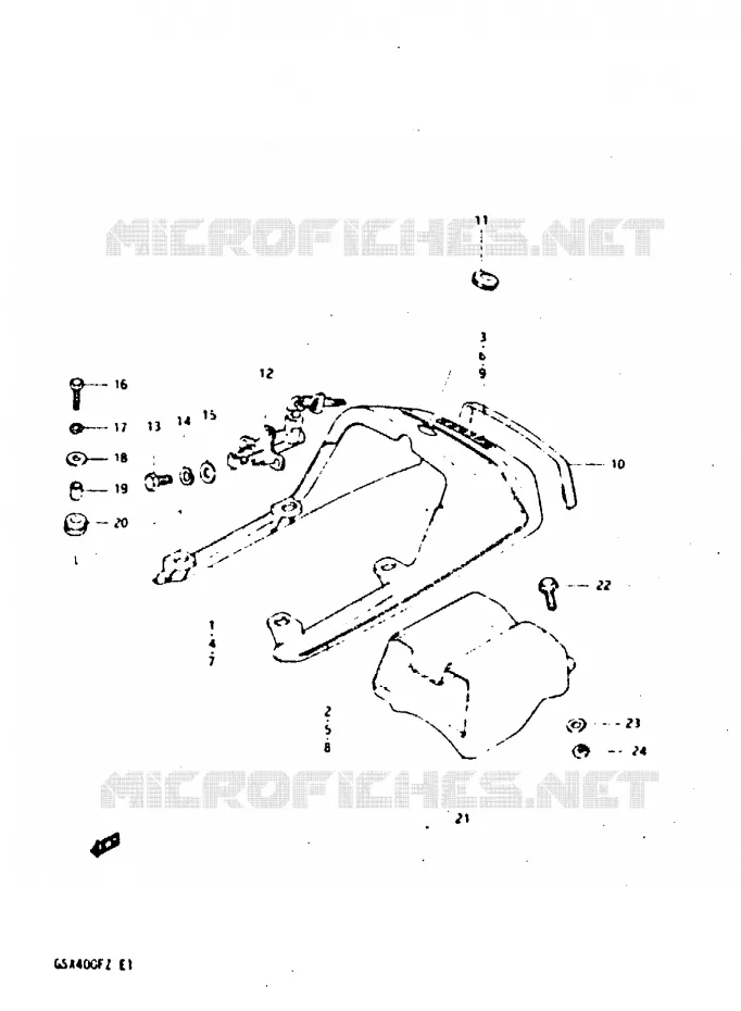 REAR FAIRING - SEAT COWL (MODEL Z) Suzuki MOTO 400 GSX 1981  GSX400FX(X/Z)