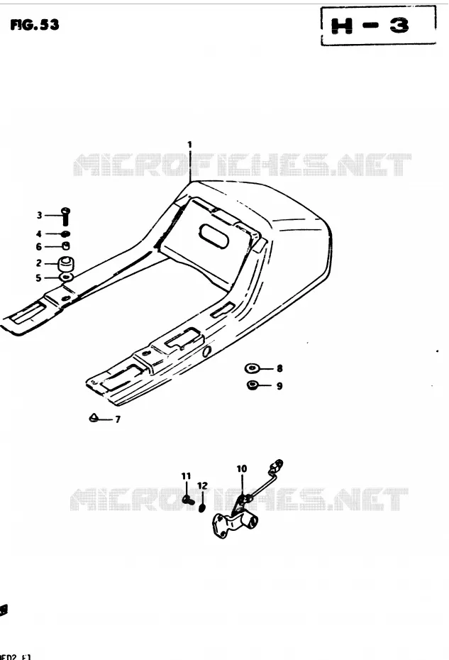 REAR FAIRING - SEAT COWL (MODEL Z) Suzuki MOTO 450 GS-E 1983  GS450ED2(2/Z/D)