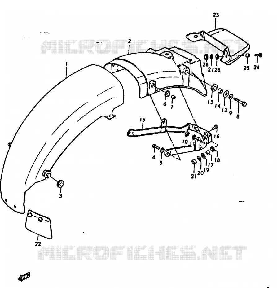 REAR FENDER Suzuki MOTO 1000 GS 1978  GS1000EC(C/N)