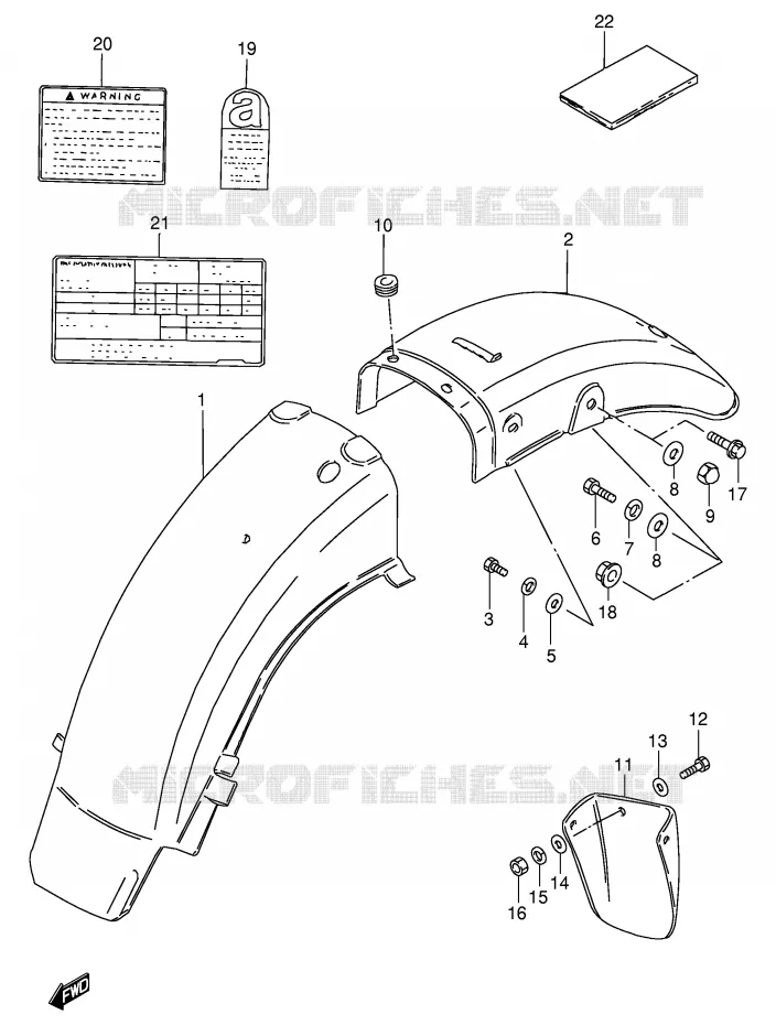 REAR FENDER Suzuki MOTO 125 GN 1983  GN125ED(E1)