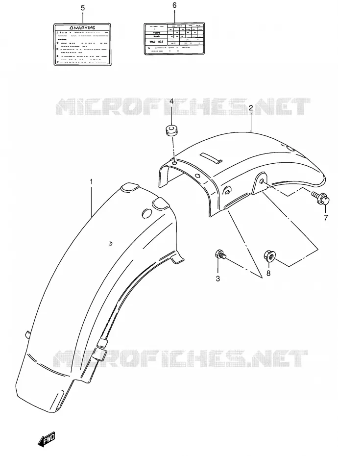 REAR FENDER Suzuki MOTO 125 GN 1998  GN125EW(E28)