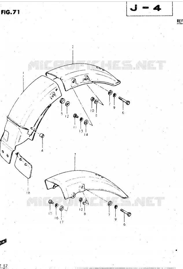REAR FENDER Suzuki MOTO 450 GS-L 1982  GS450LZ(E2)