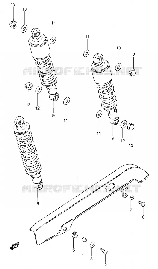 REAR SHOCK ABSOBER Suzuki MOTO 125 GN 1983  GN125D(E1)