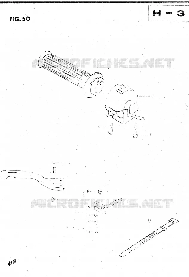 RIGHT SWITCH - HANDGRIP Suzuki MOTO 500 GS-E 1982  GS500EZ(Z/D)