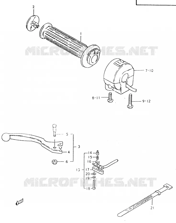 RIGHT SWITCH - HANDGRIP Suzuki MOTO 550 GS 1980  GS550LT