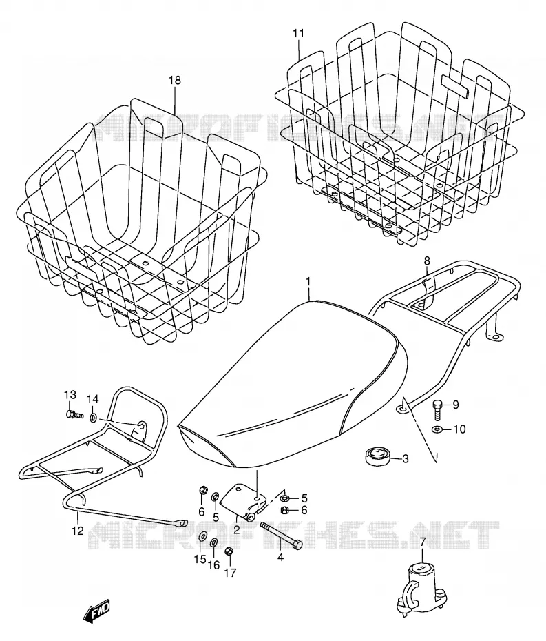 SEAT  CARRIER Suzuki SCOOTER 50 FZ 1993  FZ50P(E1)