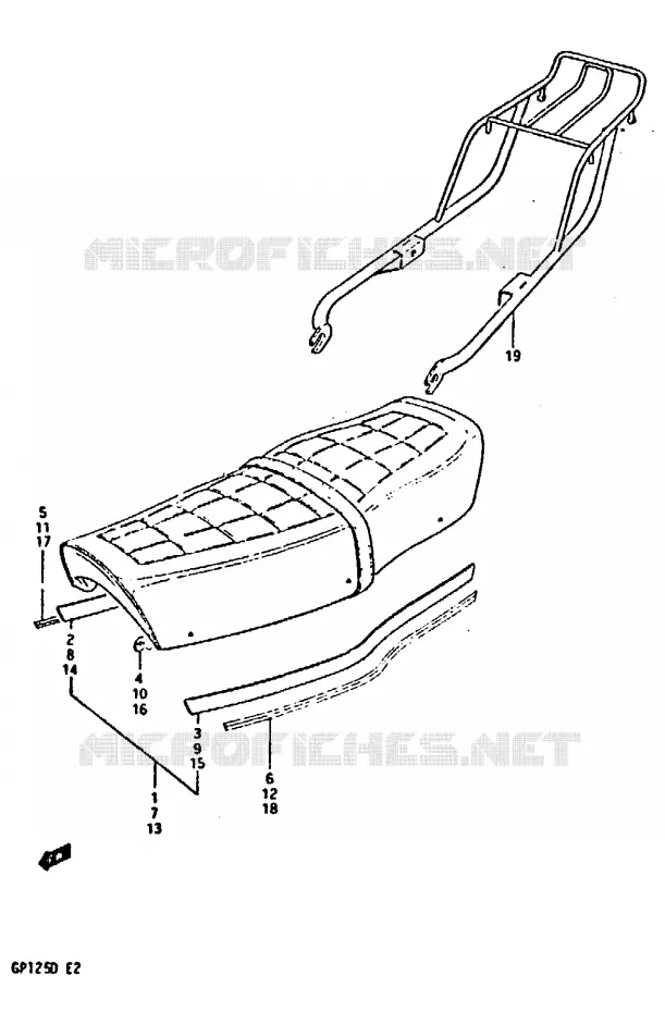 SEAT (MODEL D) Suzuki MOTO 125 GP 1983  GP125D(X/D)