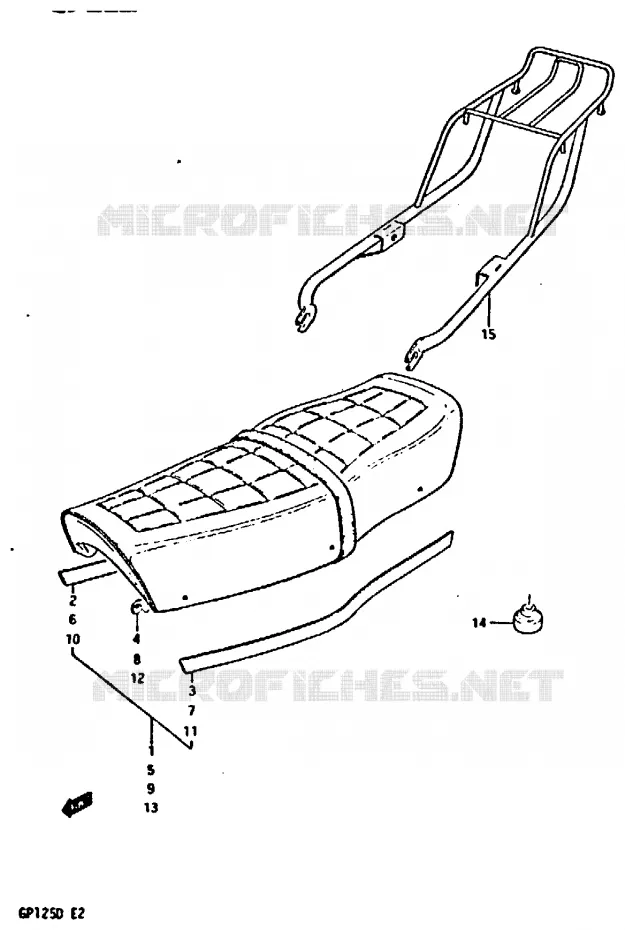 SEAT (MODEL X) Suzuki MOTO 125 GP 1983  GP125D(X/D)