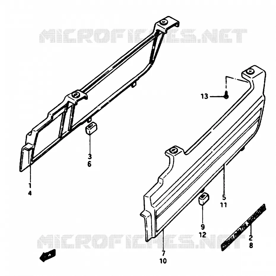 SEAT MOLDING (MODEL E) Suzuki MOTO 1100 GSX-E 1985  GSX1100ESF(E/F/G)