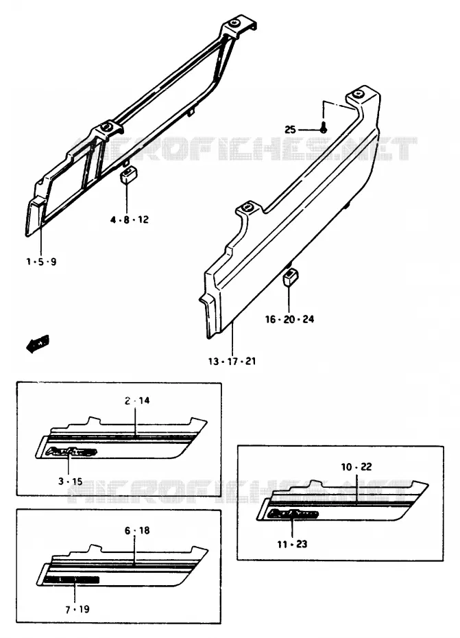 SEAT MOLDING (MODEL G) Suzuki MOTO 1100 GSX-E 1985  GSX1100ESF(E/F/G)