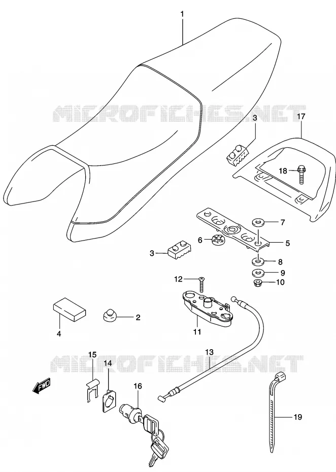 SEAT Suzuki MOTO 500 GS-E 2003  GS500HUK3(P19)