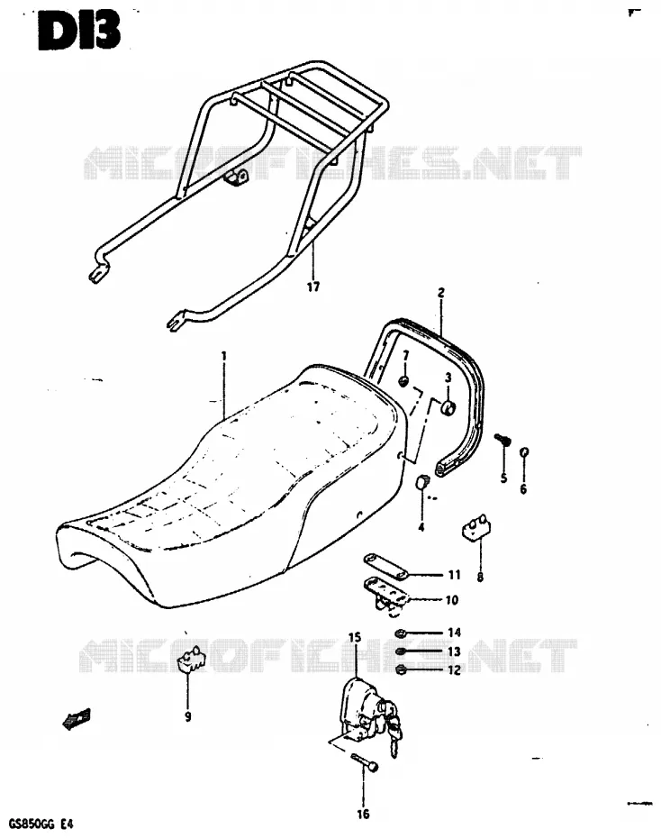 SEAT Suzuki MOTO 850 GS 1984  GS850GE(E4)