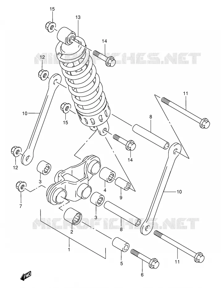 SHOCK ABSORBER LINKAGE Suzuki MOTO 500 GS-E 2001  GS500UK1(E2)