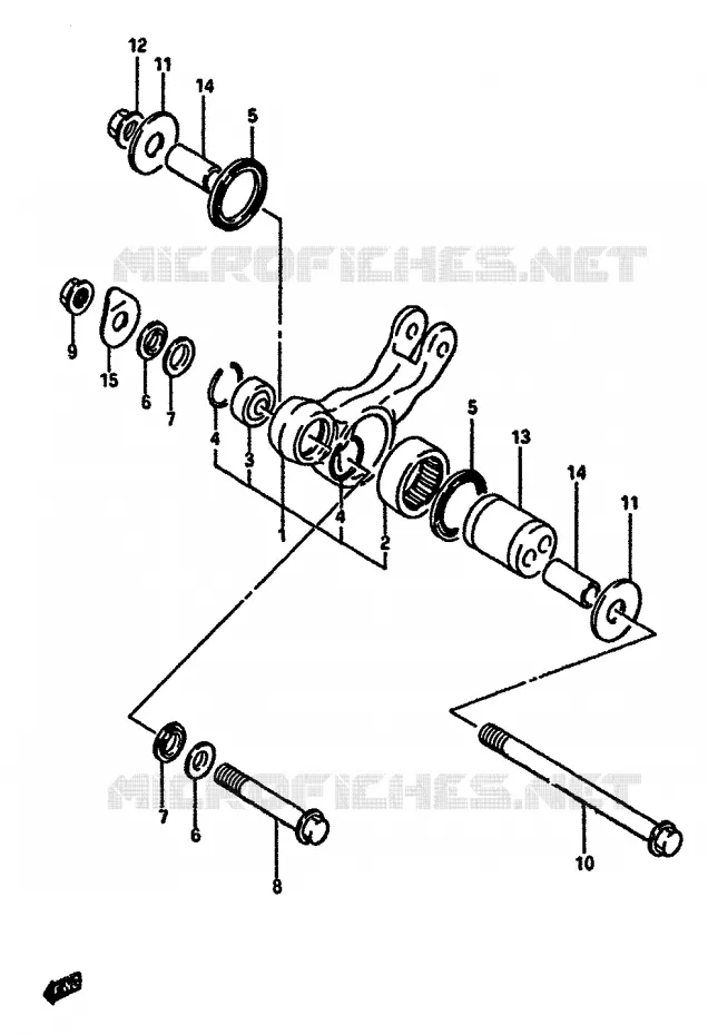 SHOCK ABSORBER LINKAGE Suzuki MOTO 750 GSX-R 1986  GSX-750G(F/G/H) E34