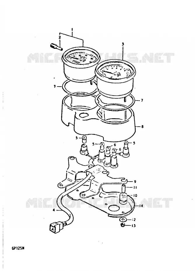 SPEEDOMETER (E13, E30) Suzuki MOTO 125 GP 1992  GP125N(C/N)