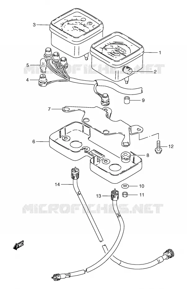 SPEEDOMETER (GS125UX/UY) Suzuki MOTO 125 GS 2000  GS125ESY(E71)
