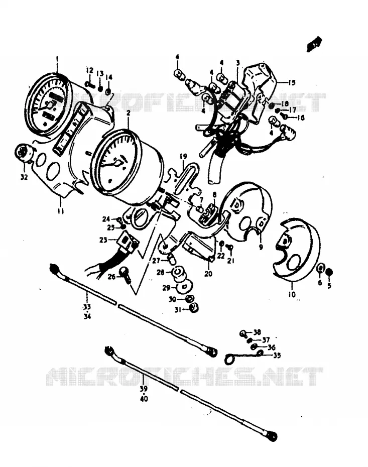 SPEEDOMETER (GS400C,EC) Suzuki MOTO 400 GS 1978  GS400C(C/N)