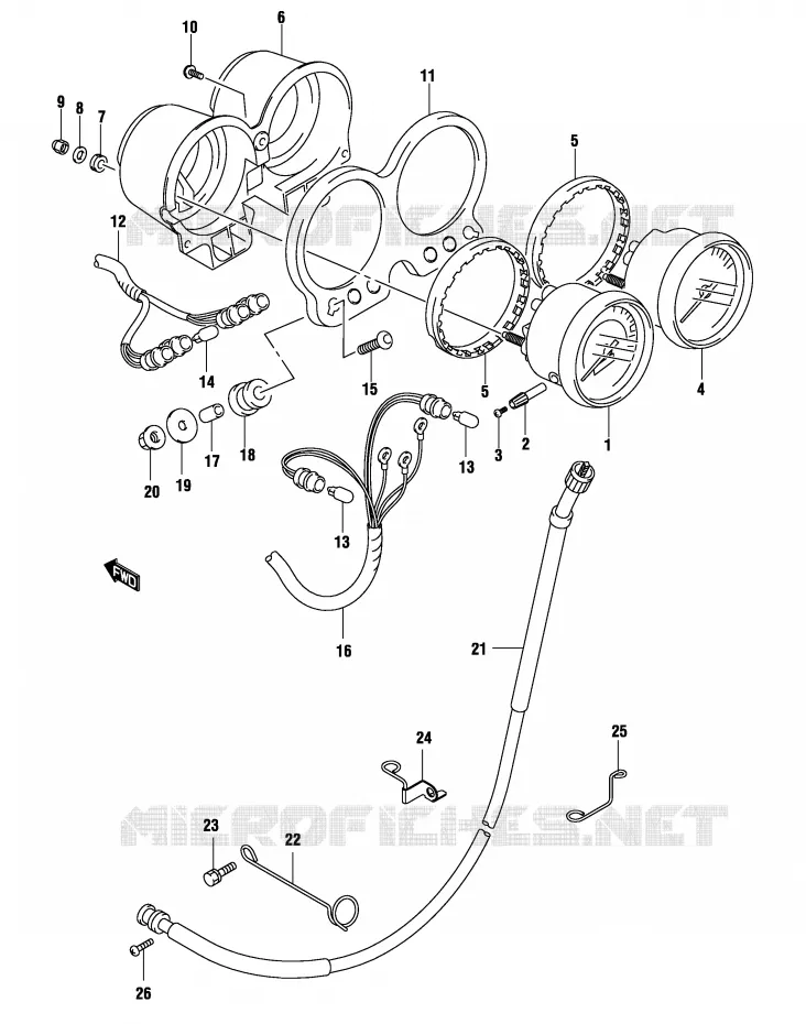 SPEEDOMETER (GS500FK4/FUK4) Suzuki MOTO 500 GS-E 2004  GS500K4(P19)