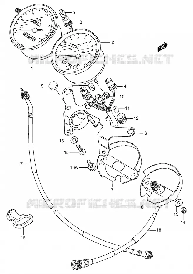 SPEEDOMETER Suzuki MOTO 125 GN 1991  GN125EM(E1)