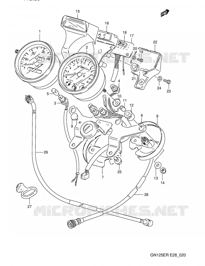 SPEEDOMETER Suzuki MOTO 125 GN 1994  GN125ER(E28)