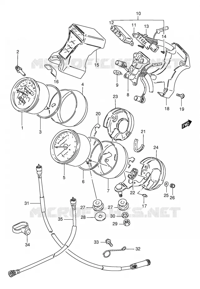 SPEEDOMETER Suzuki MOTO 250 GN 2001  GN250EK1(E2)