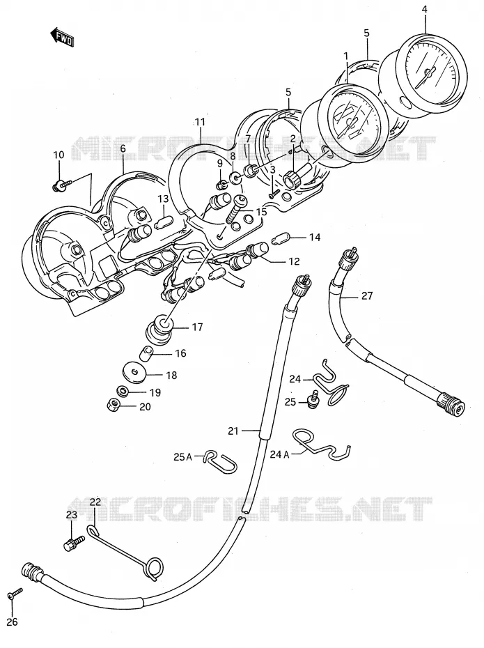 SPEEDOMETER Suzuki MOTO 500 GS-E 1991  GS500EM(E28)