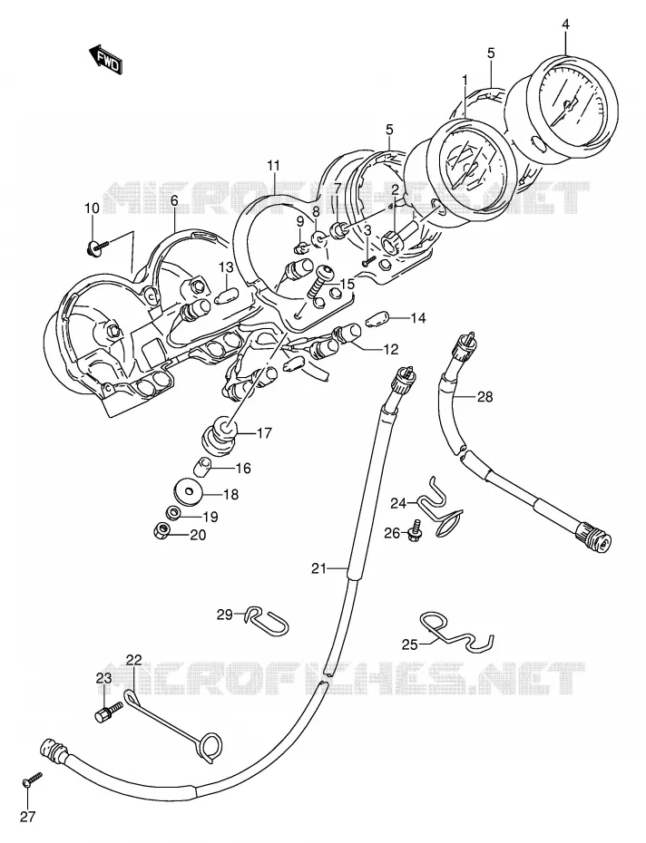 SPEEDOMETER Suzuki MOTO 500 GS-E 1996  GS500ET(E2)
