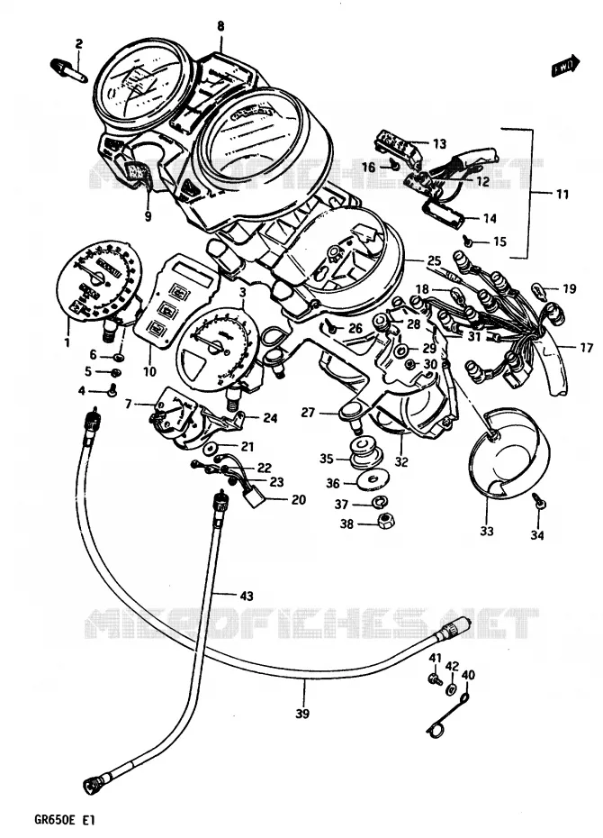 SPEEDOMETER Suzuki MOTO 650 TEMPTER 1984  GR650XE(D/E)