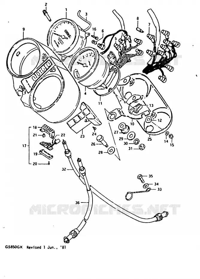 SPEEDOMETER Suzuki MOTO 850 GS 1980  GS850GT(T/X)