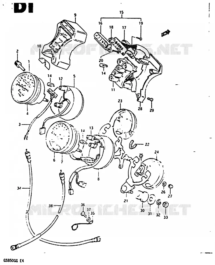 SPEEDOMETER Suzuki MOTO 850 GS 1984  GS850GE(E4)