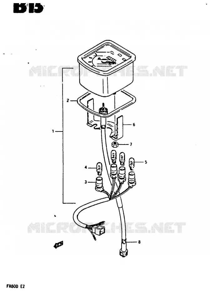 SPEEDOMETER Suzuki SCOOTER 80 FR 1983  FR80D