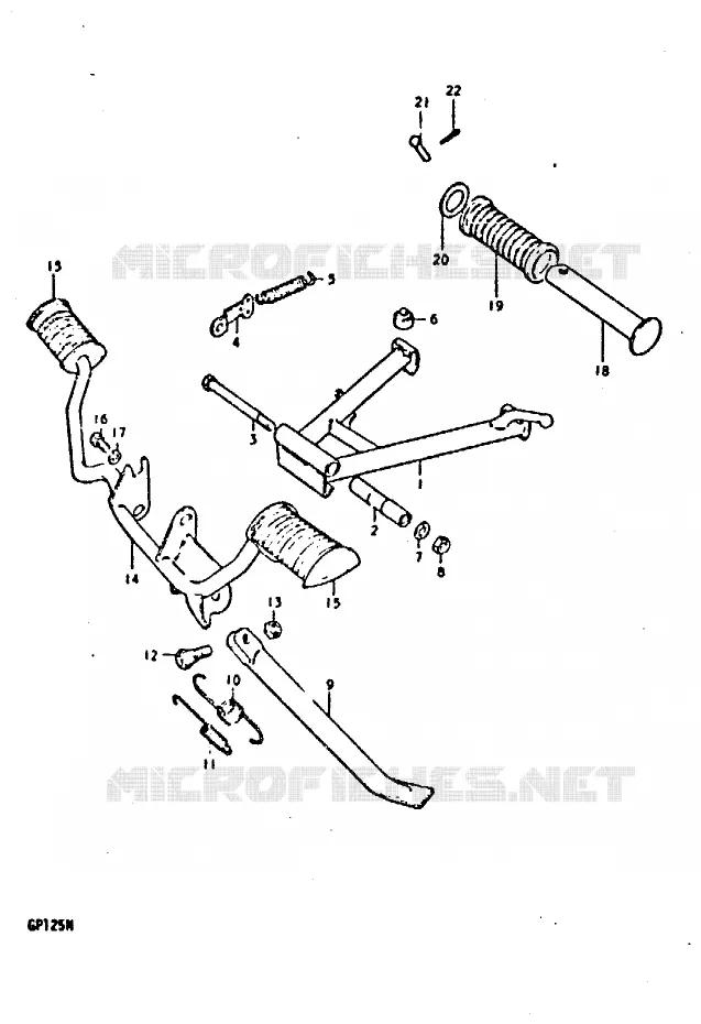 STAND - FOOTREST (E22) Suzuki MOTO 125 GP 1992  GP125N(C/N)
