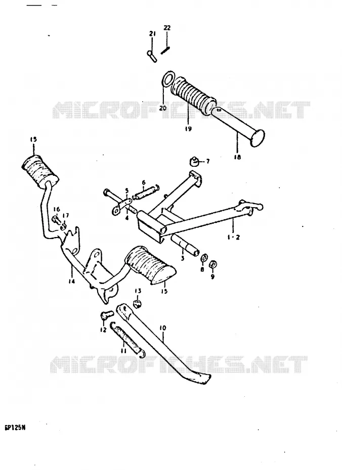 STAND - FOOTREST Suzuki MOTO 125 GP 1978  GP125C(C/N)
