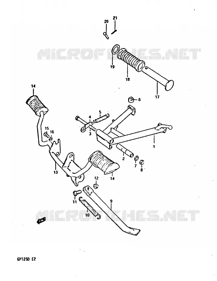 STAND - FOOTREST Suzuki MOTO 125 GP 1999  GP125X(X/D)