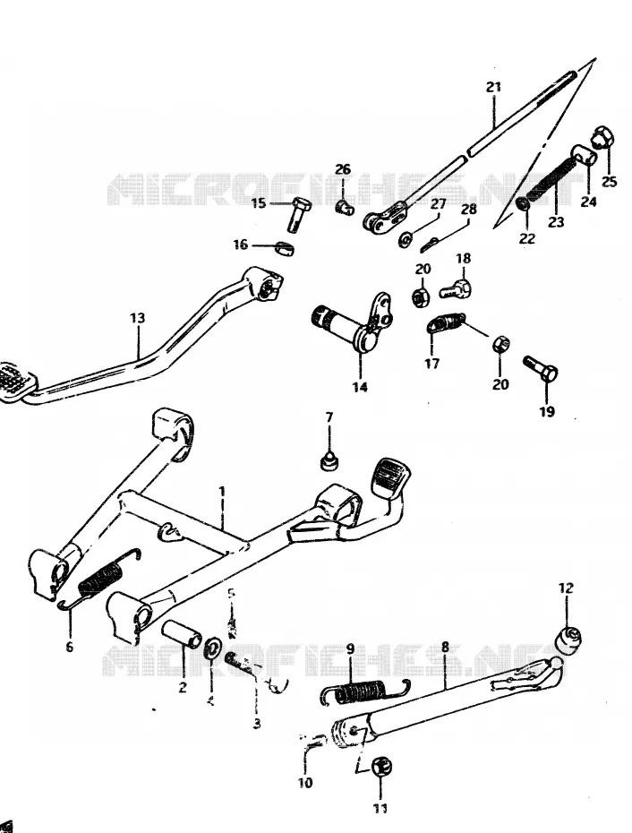 STAND - REAR BRAKE Suzuki MOTO 450 GS-L 1983  GS450LD