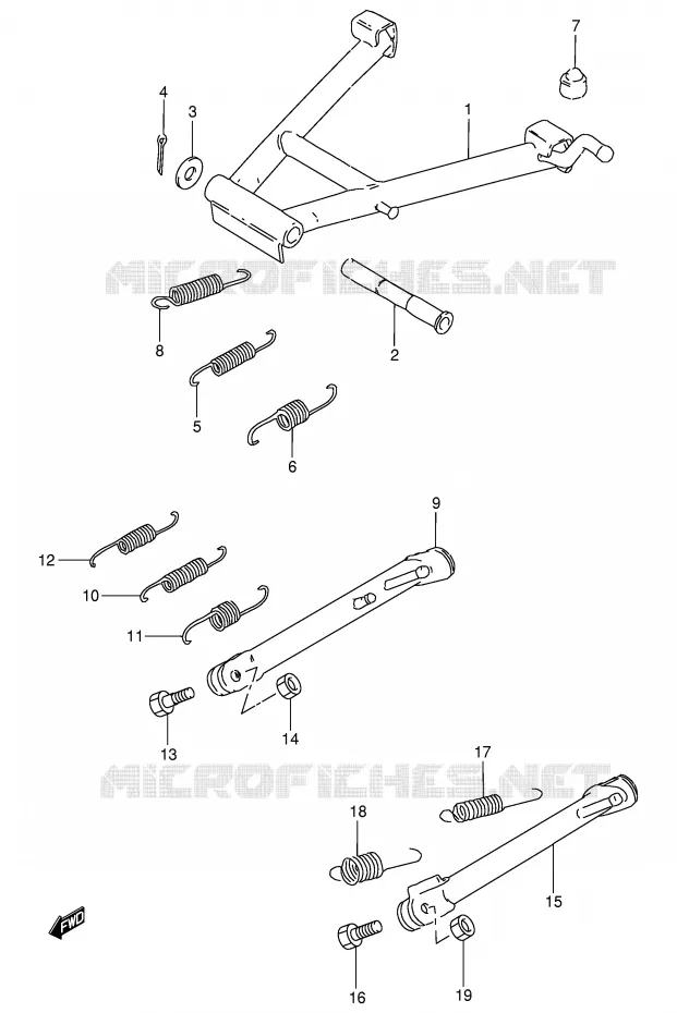STAND Suzuki MOTO 250 GN 1991  GN250EM(E2)