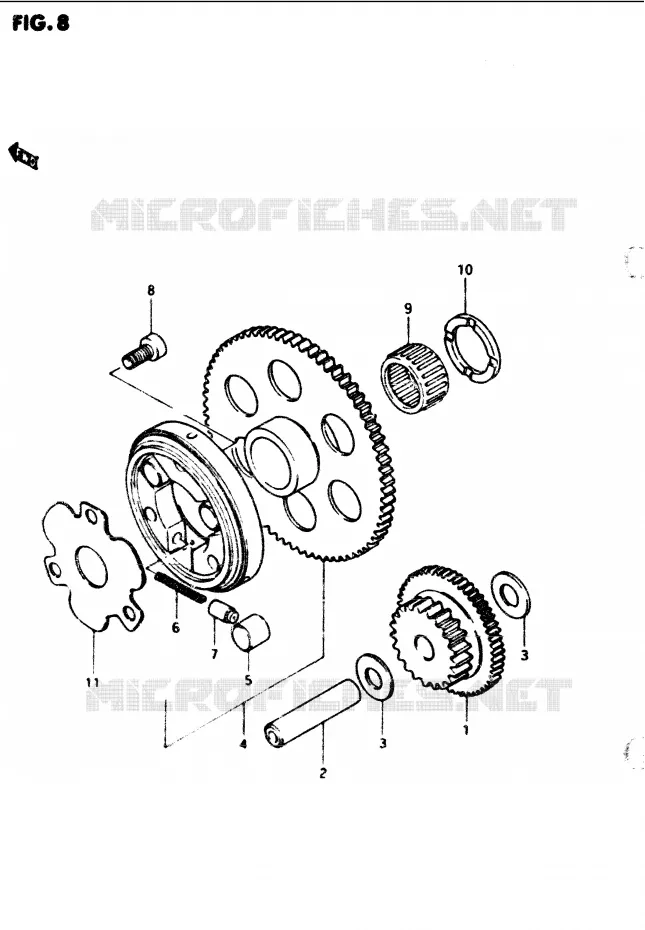 STARTER MOTOR CLUTCH Suzuki MOTO 1100 GS-G 1985  GS1100GF(E/F/G)