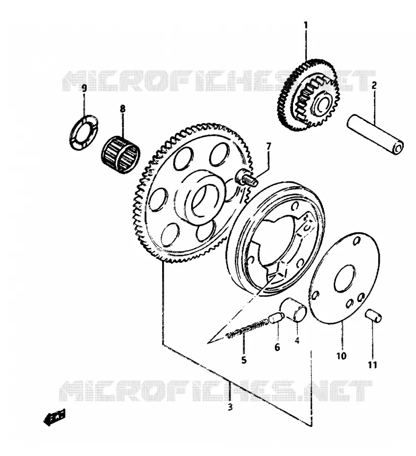 STARTER MOTOR CLUTCH Suzuki MOTO 1100 GSX-E 1985  GSX1100EEF(E/F/G)