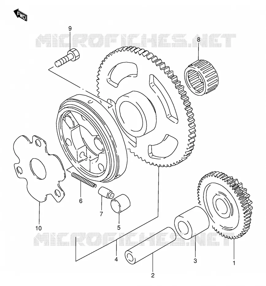 STARTER MOTOR CLUTCH Suzuki MOTO 125 GN 1989  GN125EK(E1)