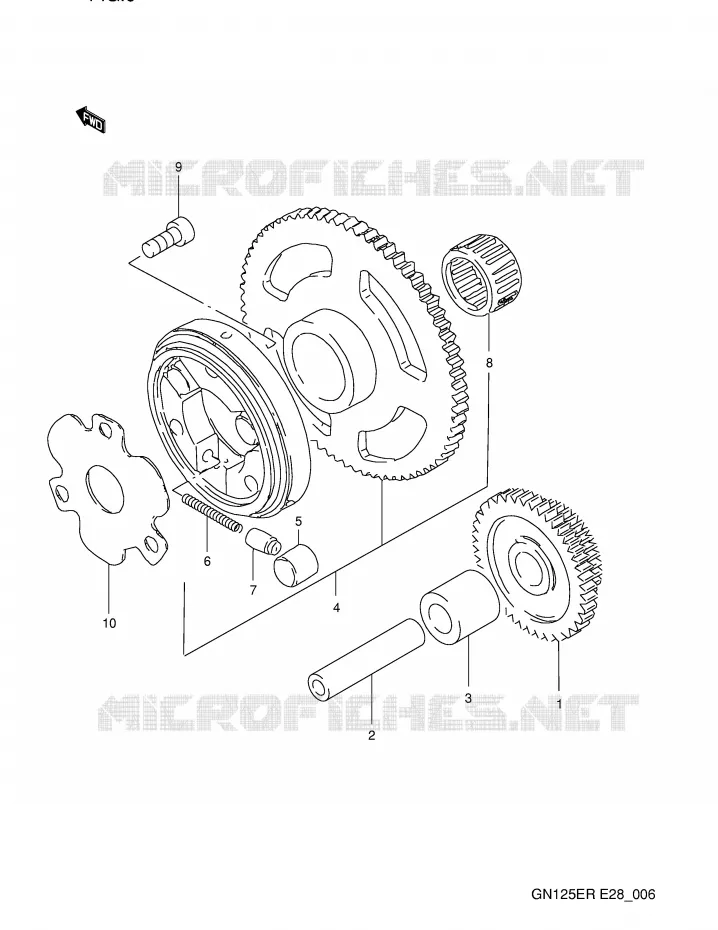 STARTER MOTOR CLUTCH Suzuki MOTO 125 GN 1993  GN125EP(E28)