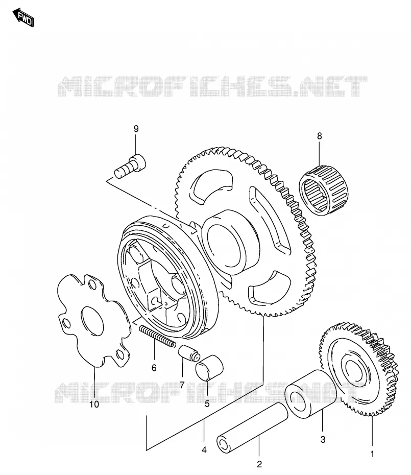 STARTER MOTOR CLUTCH Suzuki MOTO 125 GS 1982  GS125ESZ(E1)