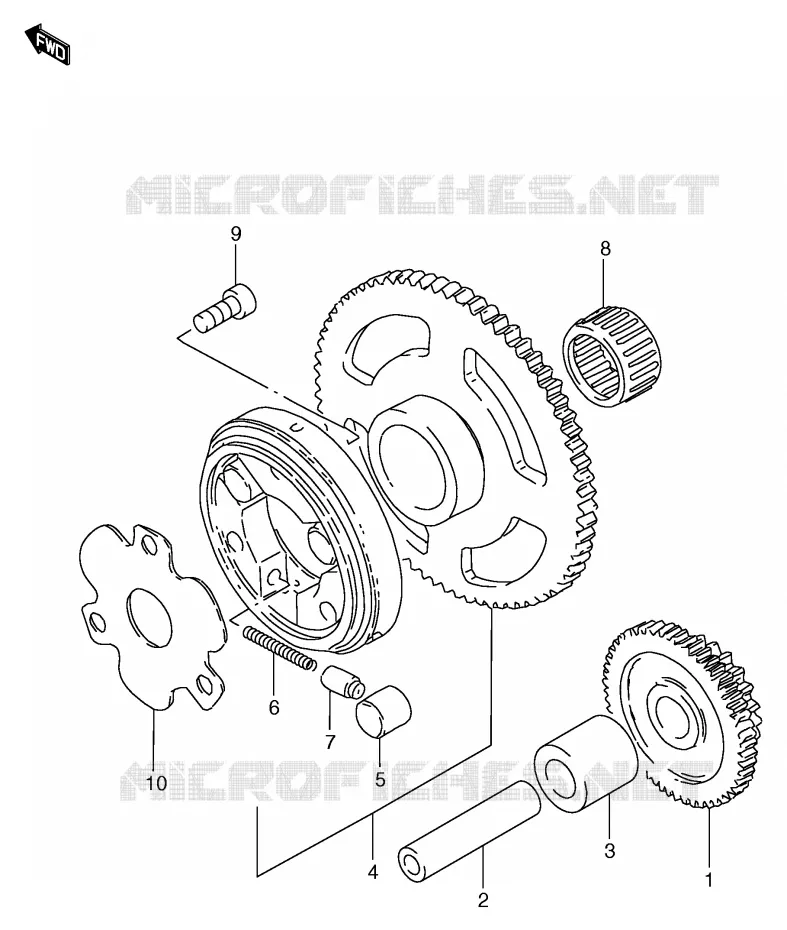 STARTER MOTOR CLUTCH Suzuki MOTO 125 GS 1999  GS125ESX(E71)