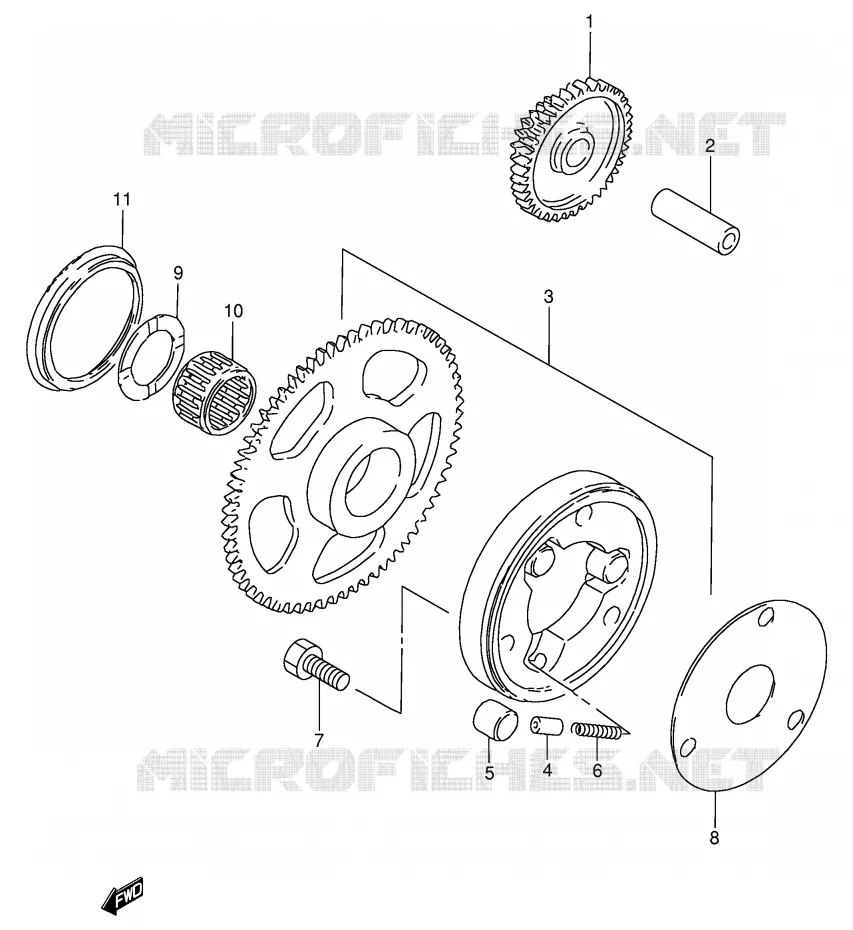 STARTER MOTOR CLUTCH Suzuki MOTO 250 GN 1985  GN250F(E2)